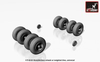 AR AW72316   1/72 B-52 Stratofortress wheels, weighted (attach1 17306)